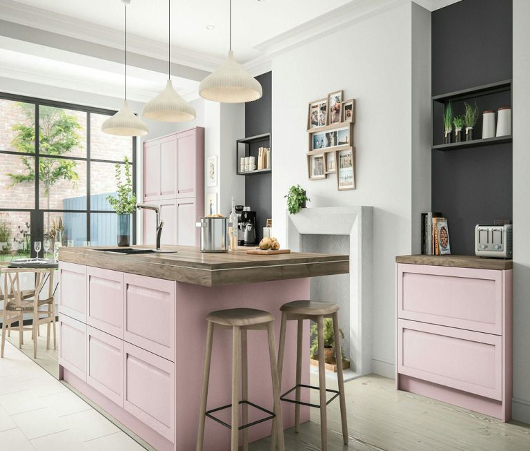 Pink Kitchen Cabinets A Bold Kitchen Design Idea